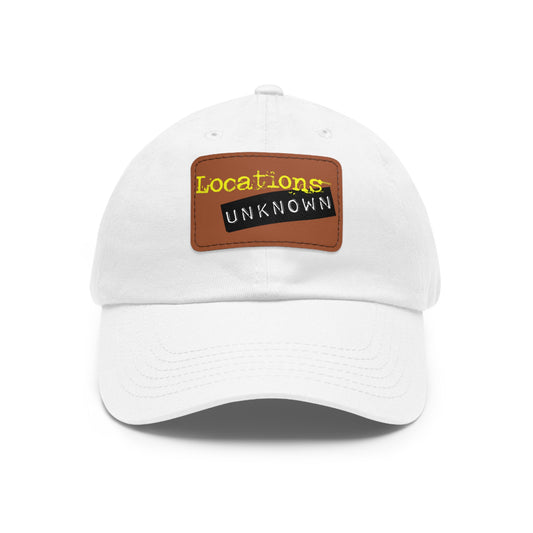 Dad Hat with Leather Rectangle Patch