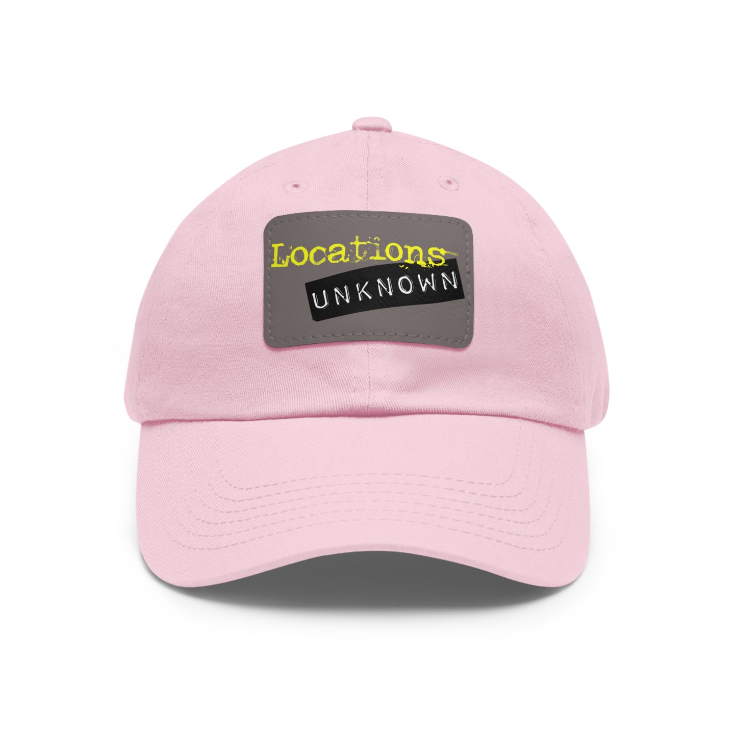 Dad Hat with Leather Rectangle Patch