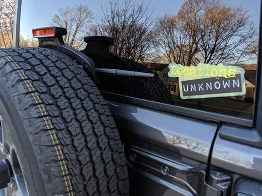 Locations Unknown Bumper Sticker