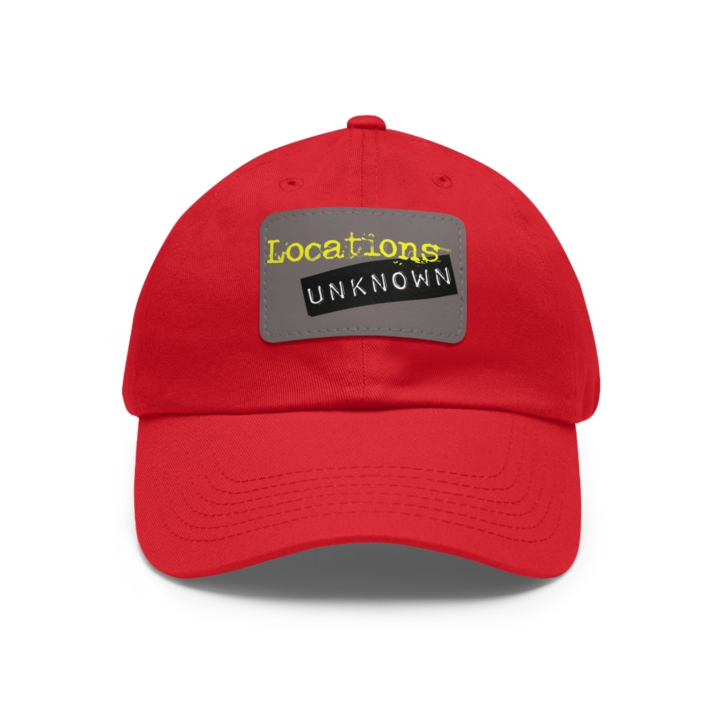 Dad Hat with Leather Rectangle Patch