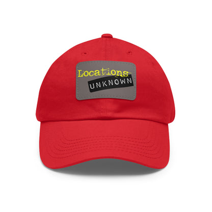 Dad Hat with Leather Rectangle Patch