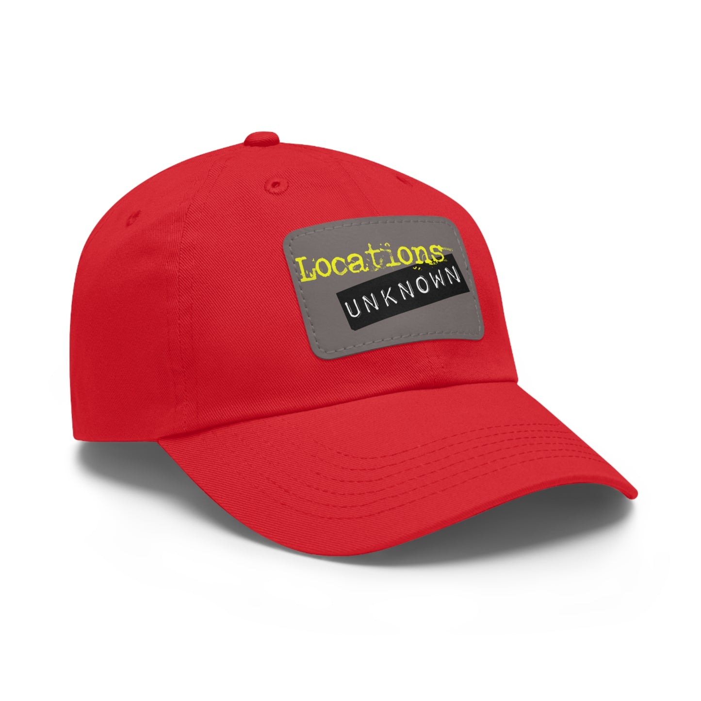 Dad Hat with Leather Rectangle Patch