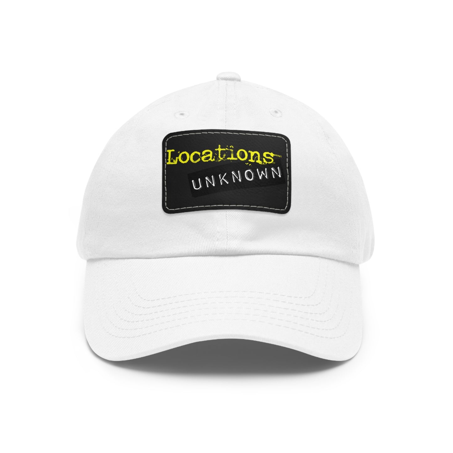 Dad Hat with Leather Rectangle Patch