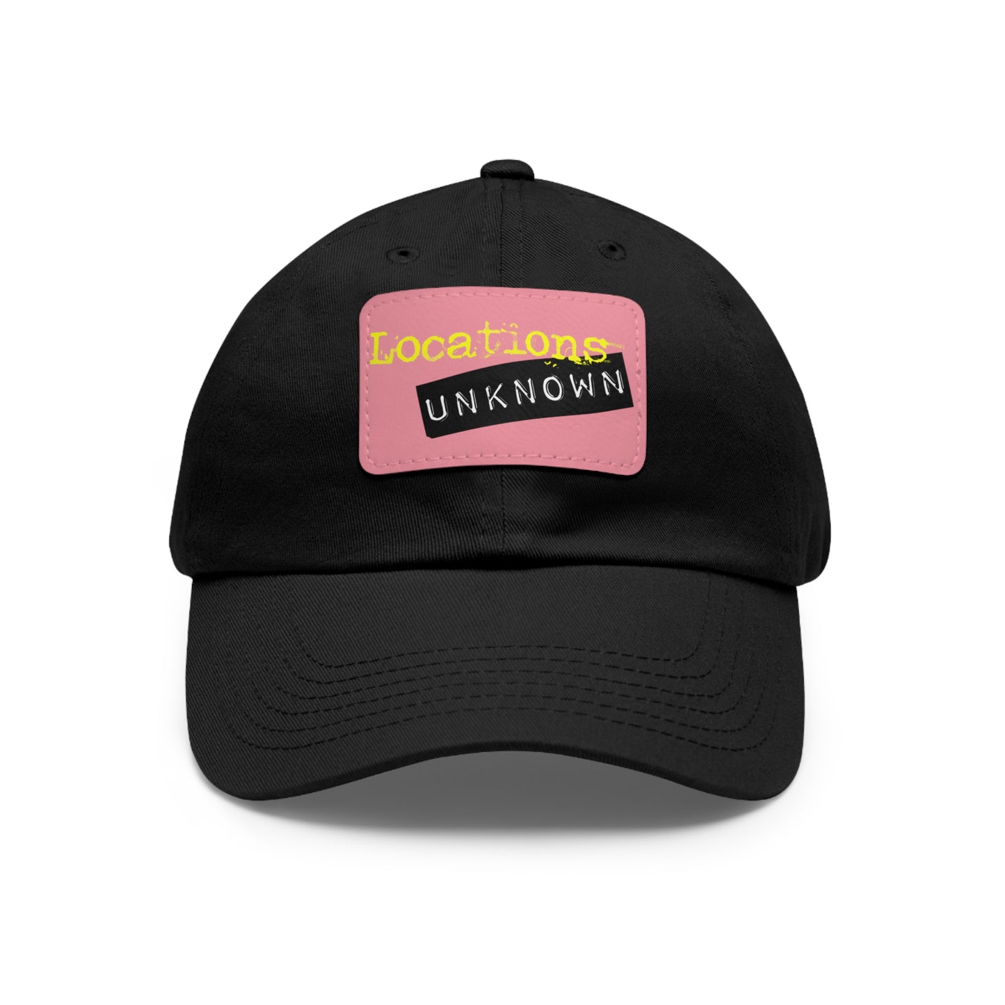 Dad Hat with Leather Rectangle Patch