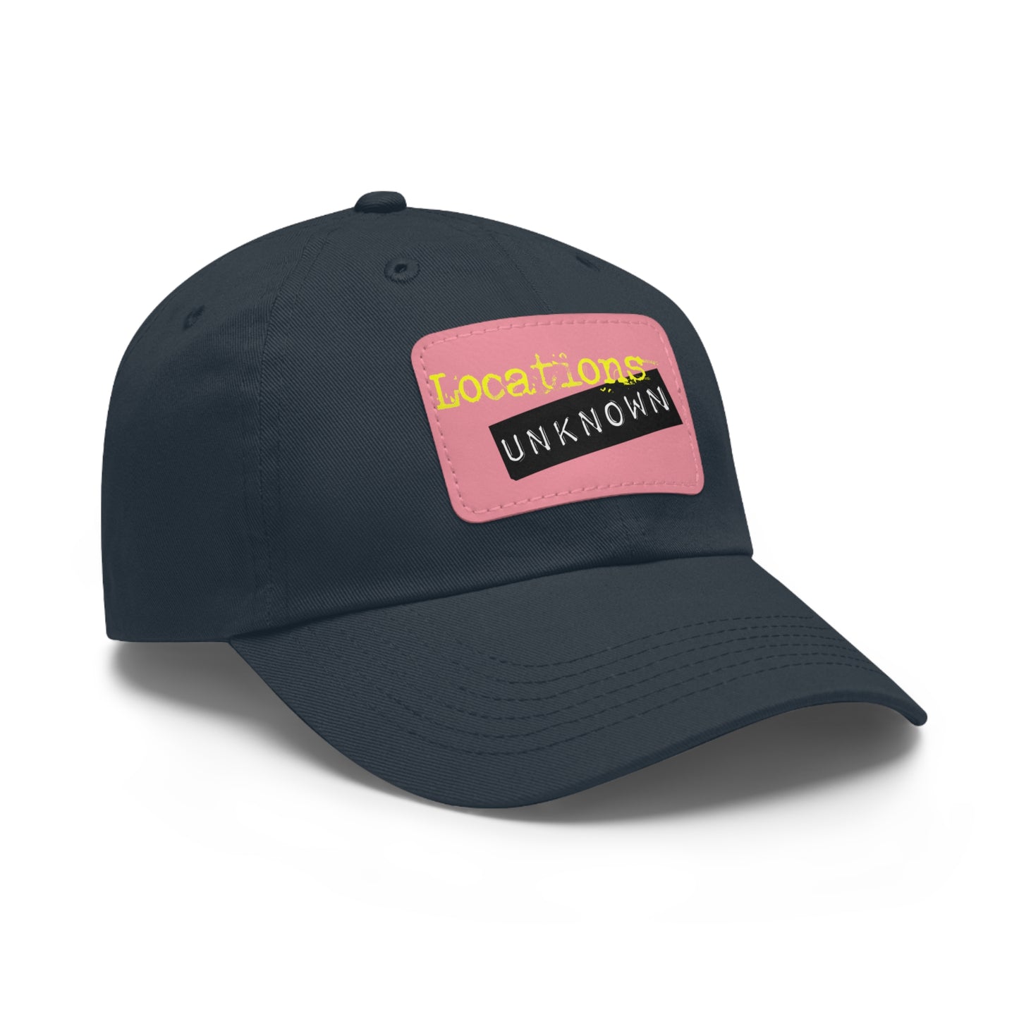 Dad Hat with Leather Rectangle Patch