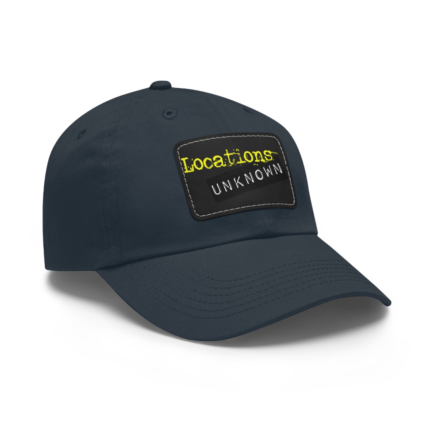 Dad Hat with Leather Rectangle Patch