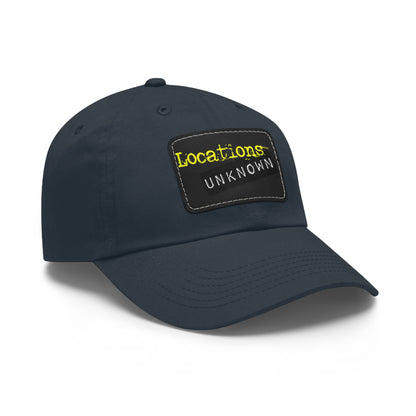 Dad Hat with Leather Rectangle Patch