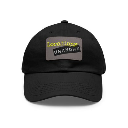 Dad Hat with Leather Rectangle Patch