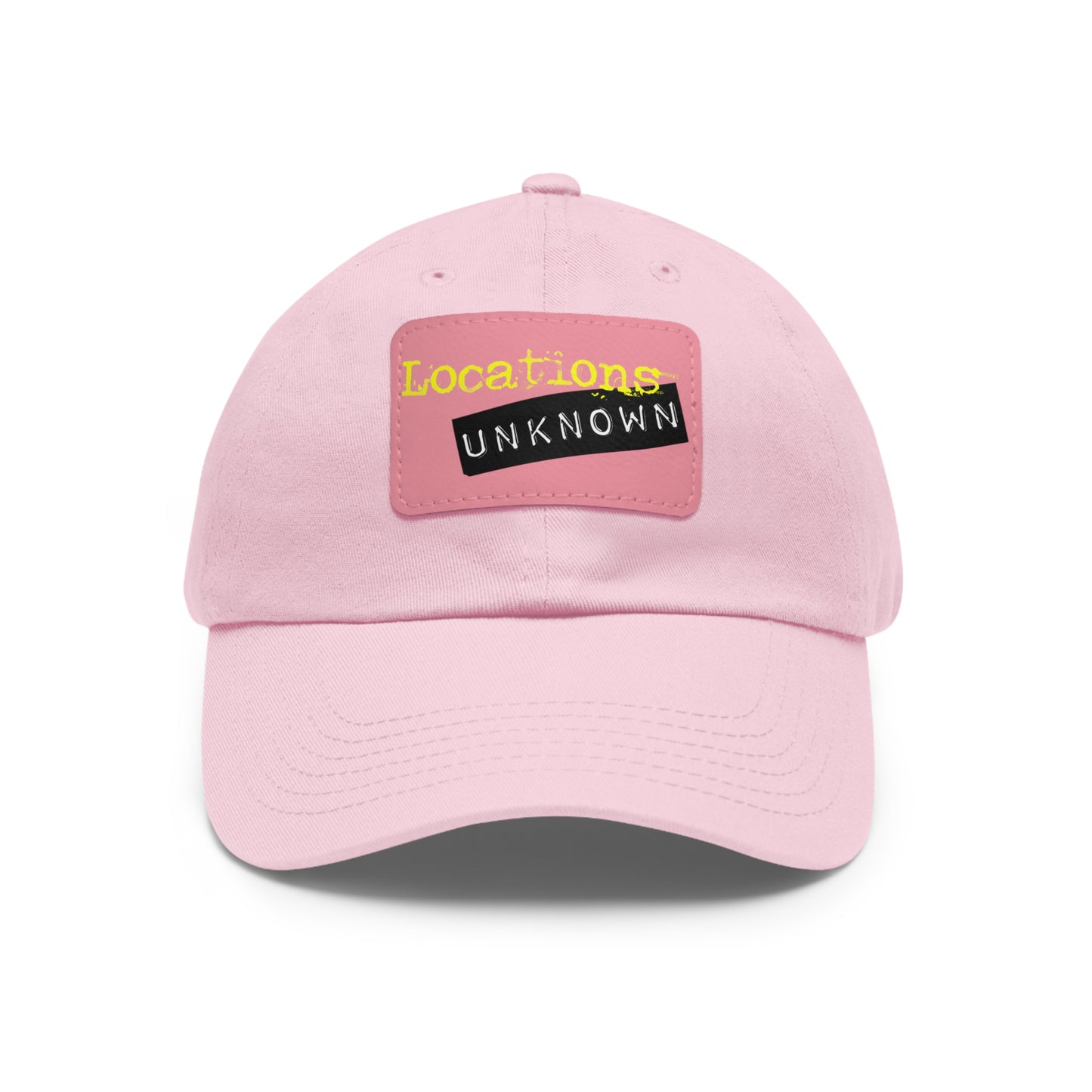 Dad Hat with Leather Rectangle Patch