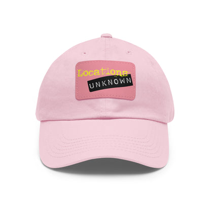 Dad Hat with Leather Rectangle Patch