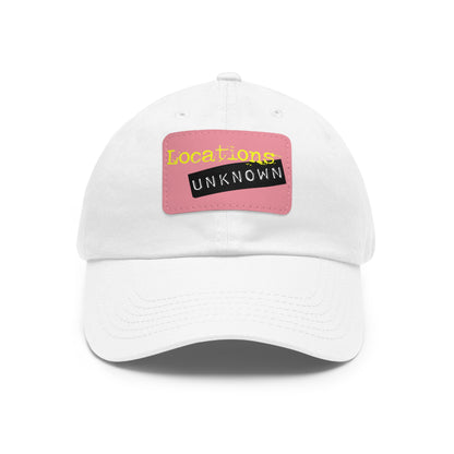Dad Hat with Leather Rectangle Patch
