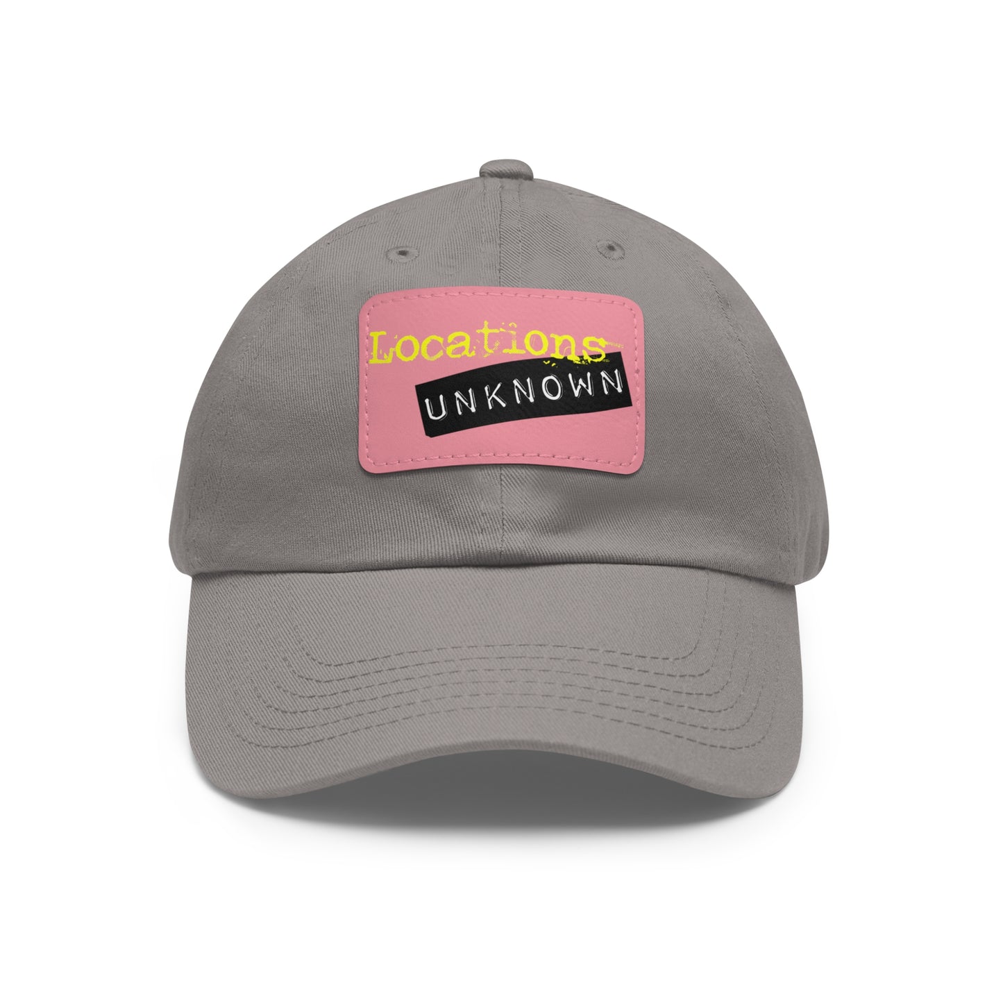 Dad Hat with Leather Rectangle Patch