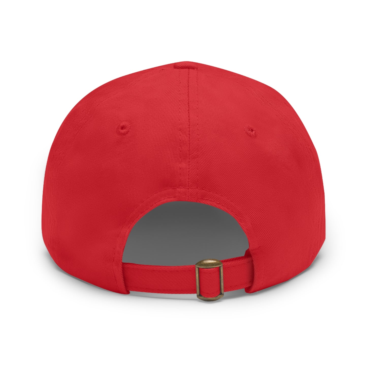 Dad Hat with Leather Rectangle Patch