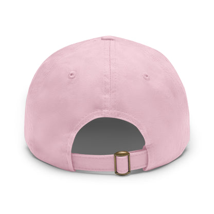 Dad Hat with Leather Rectangle Patch