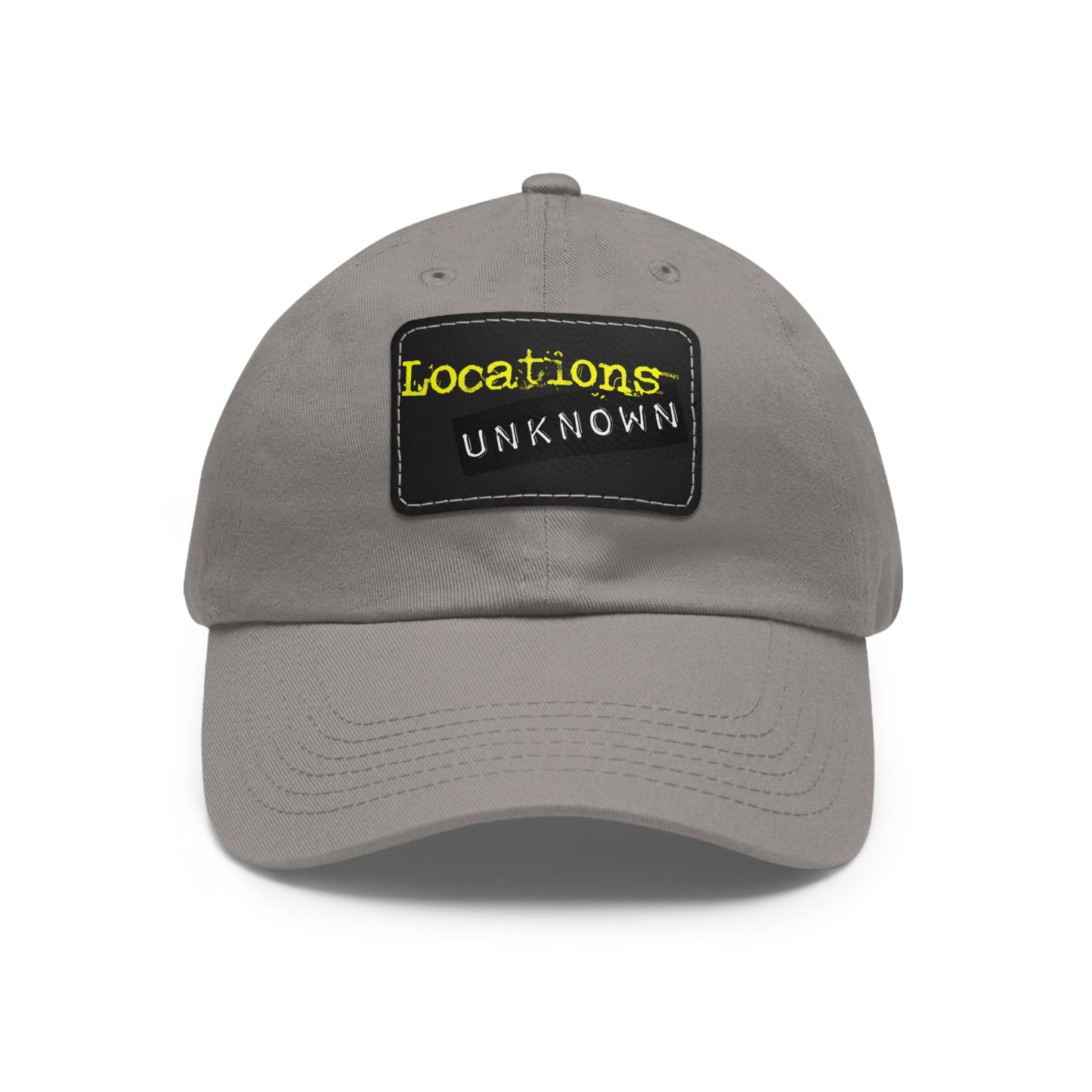 Dad Hat with Leather Rectangle Patch