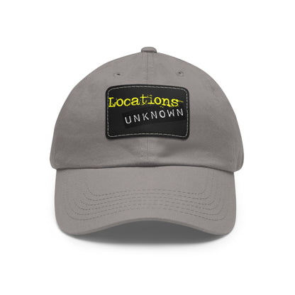 Dad Hat with Leather Rectangle Patch