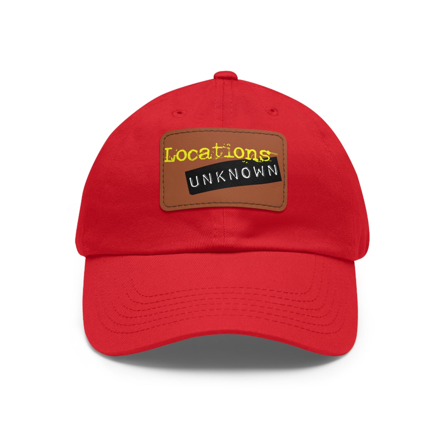 Dad Hat with Leather Rectangle Patch