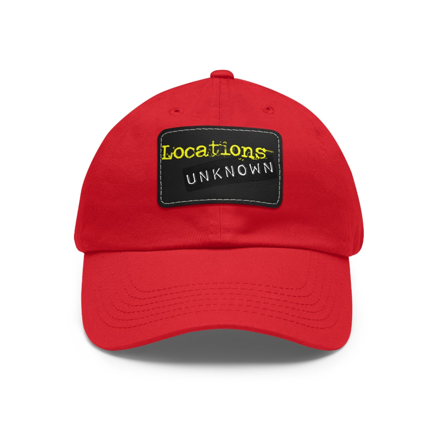 Dad Hat with Leather Rectangle Patch