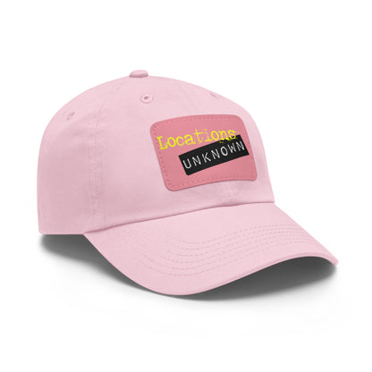 Dad Hat with Leather Rectangle Patch