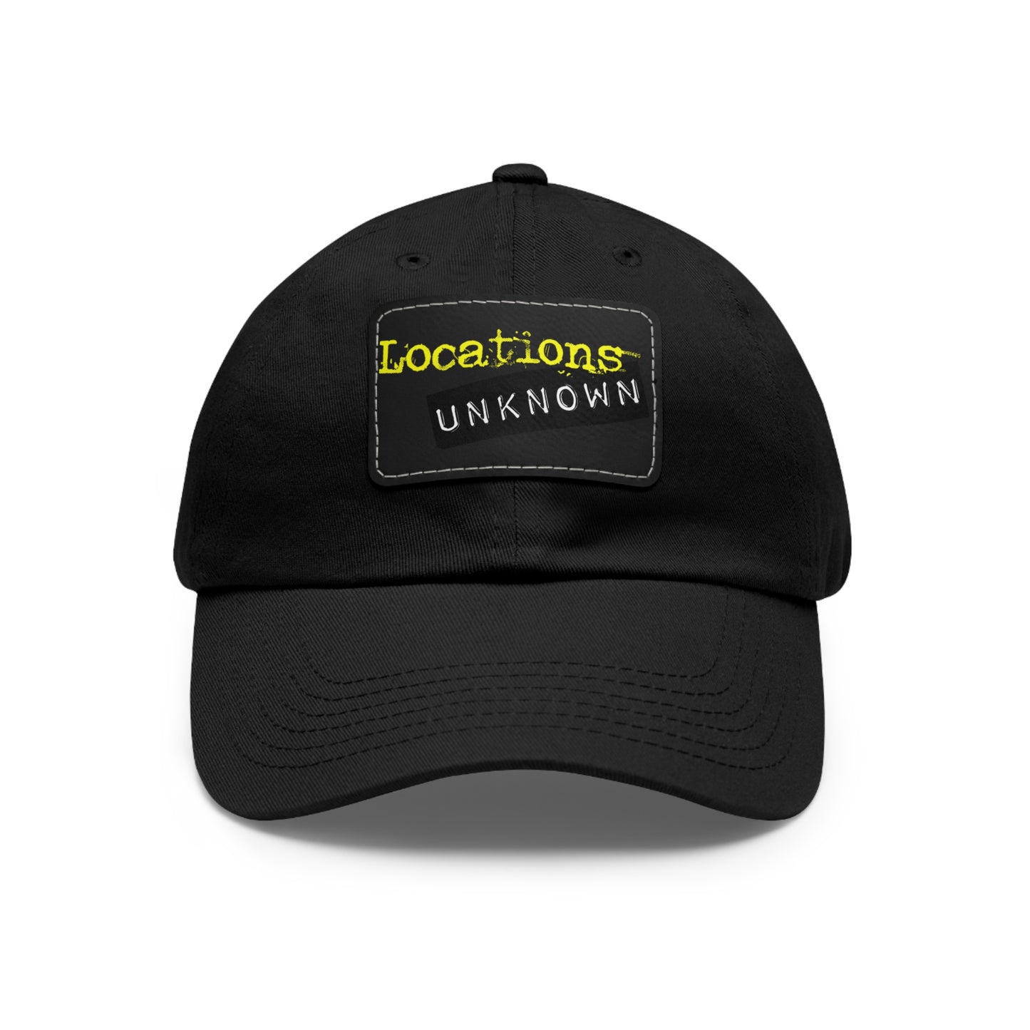Dad Hat with Leather Rectangle Patch