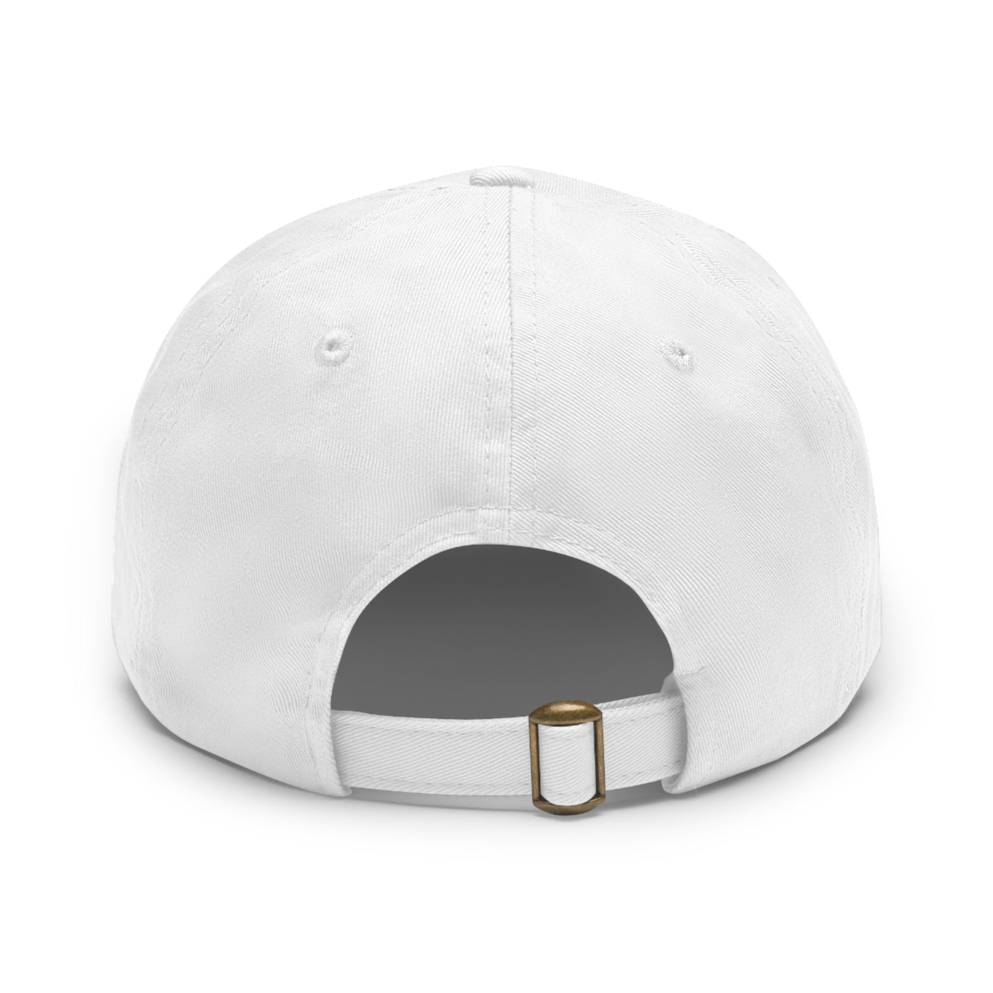 Dad Hat with Leather Rectangle Patch