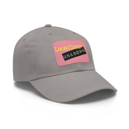Dad Hat with Leather Rectangle Patch