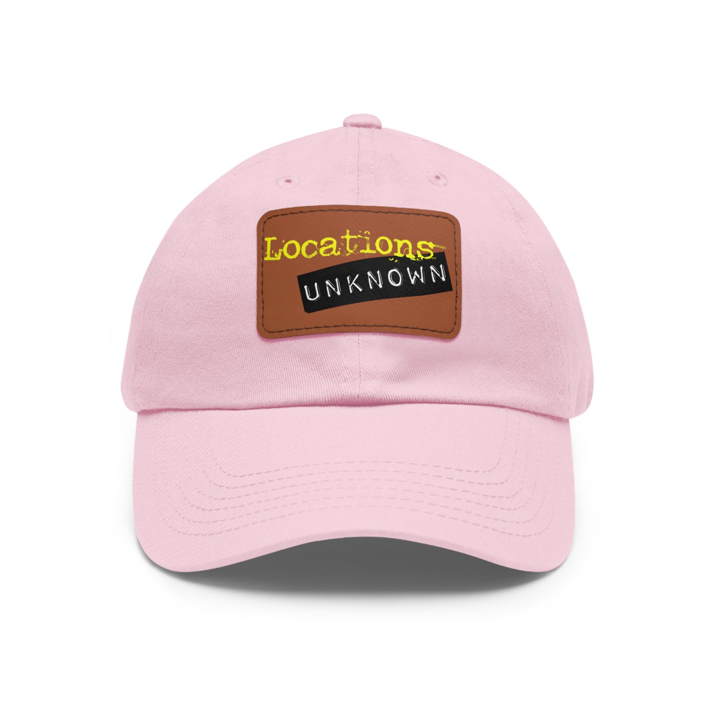 Dad Hat with Leather Rectangle Patch