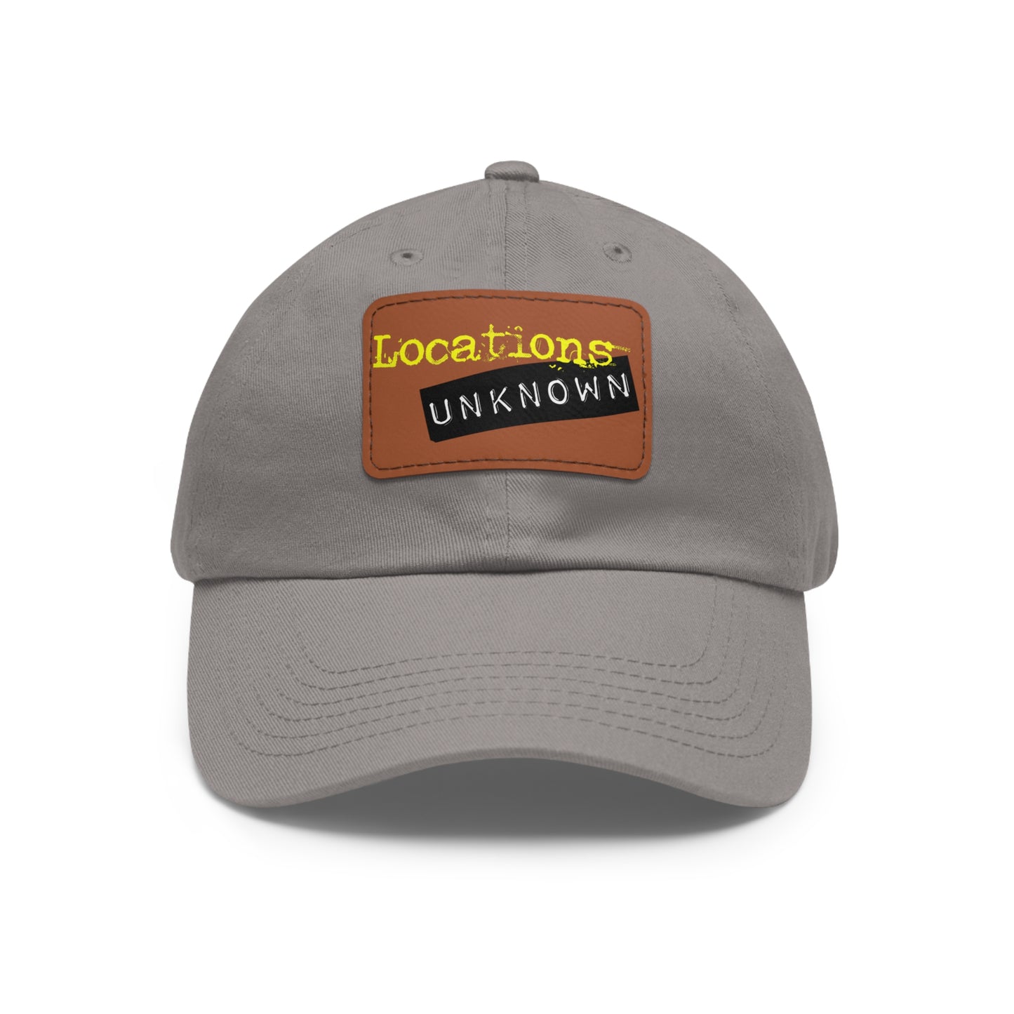 Dad Hat with Leather Rectangle Patch