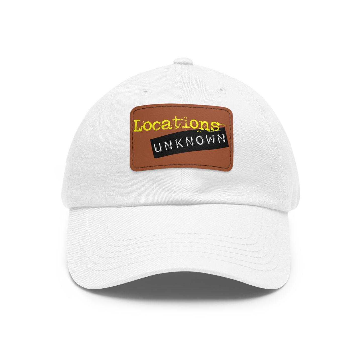 Dad Hat with Leather Rectangle Patch