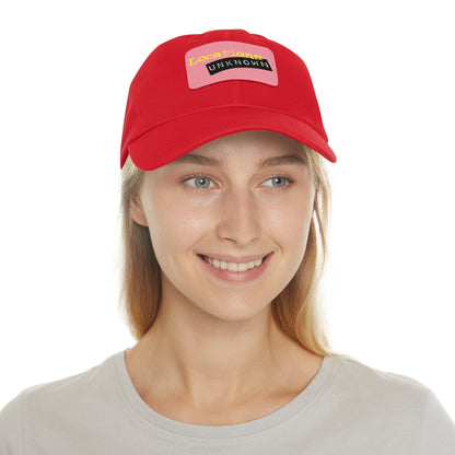 Dad Hat with Leather Rectangle Patch