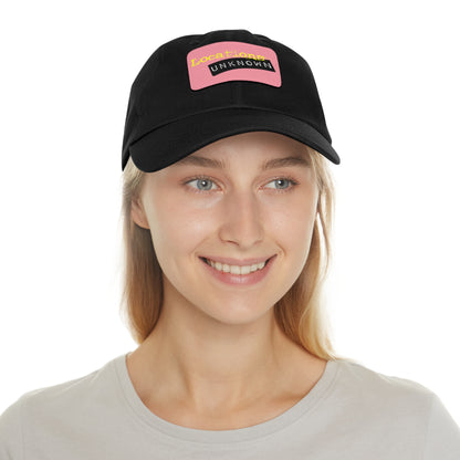Dad Hat with Leather Rectangle Patch