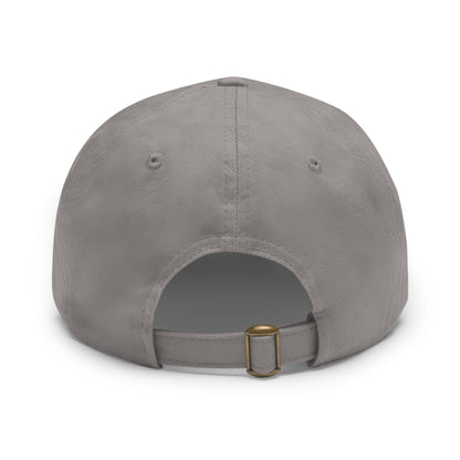 Dad Hat with Leather Rectangle Patch