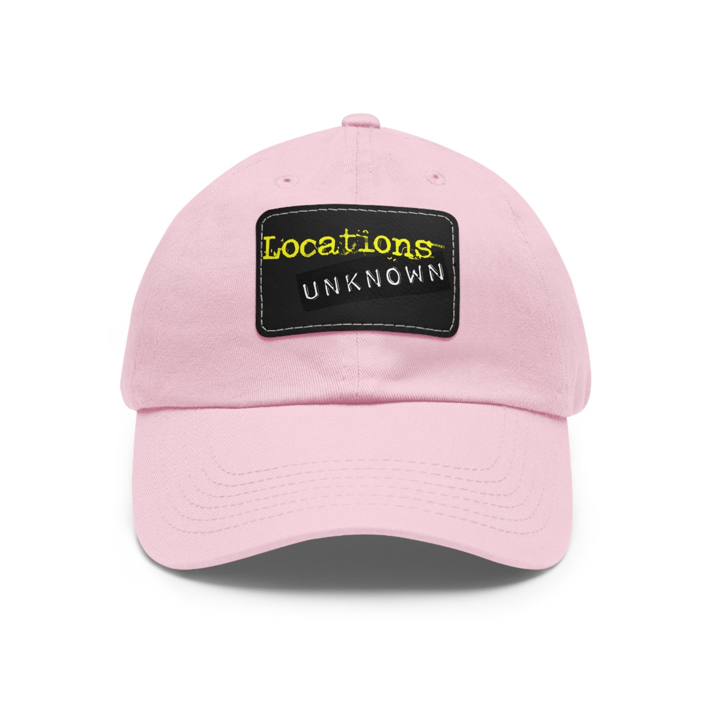 Dad Hat with Leather Rectangle Patch