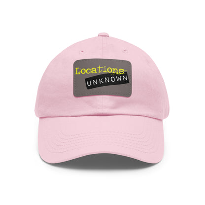 Dad Hat with Leather Rectangle Patch