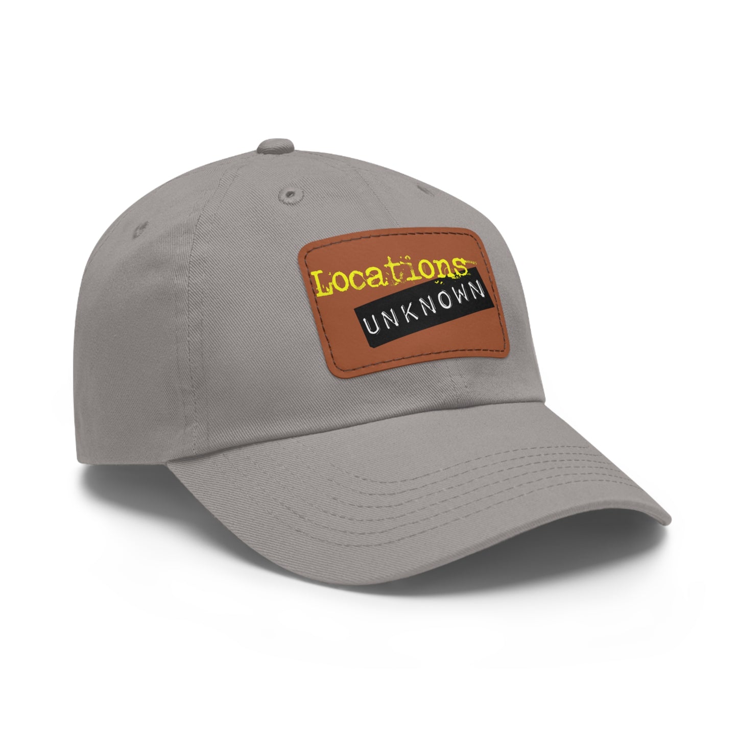 Dad Hat with Leather Rectangle Patch