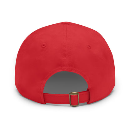 Dad Hat with Leather Rectangle Patch