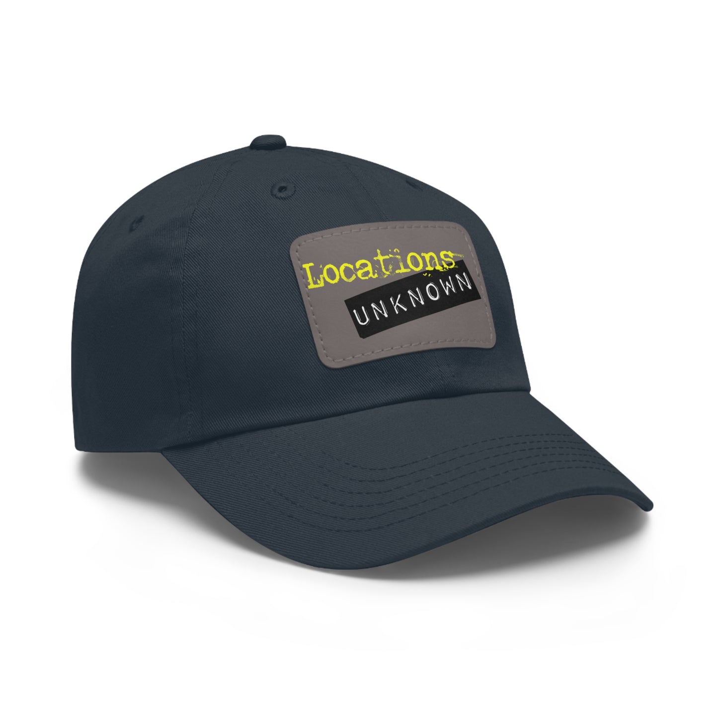 Dad Hat with Leather Rectangle Patch
