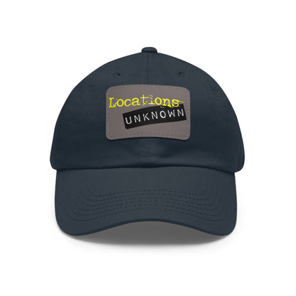 Dad Hat with Leather Rectangle Patch