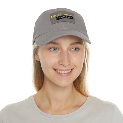 Dad Hat with Leather Rectangle Patch