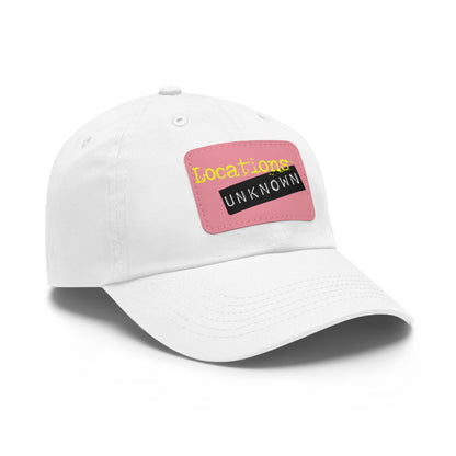 Dad Hat with Leather Rectangle Patch