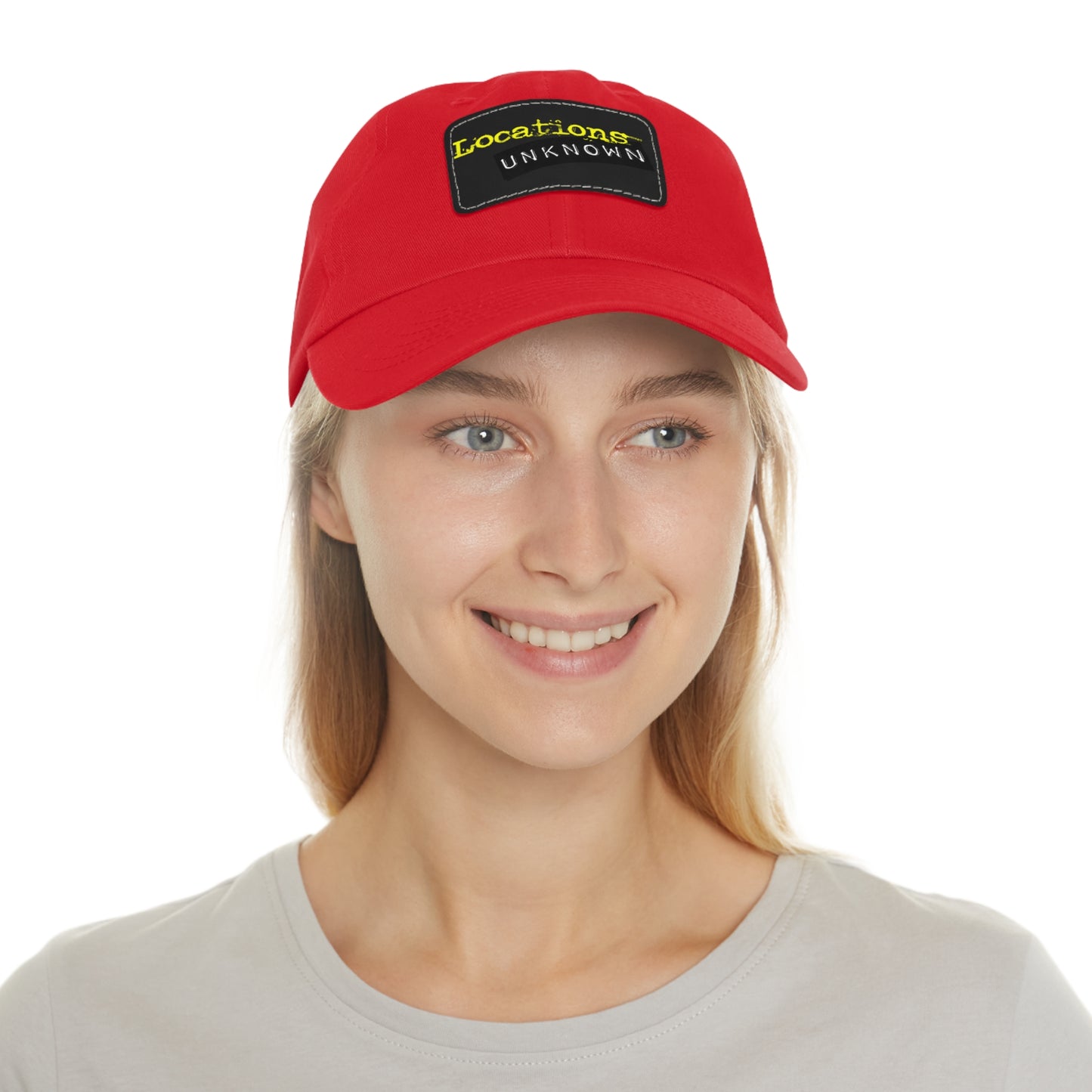 Dad Hat with Leather Rectangle Patch