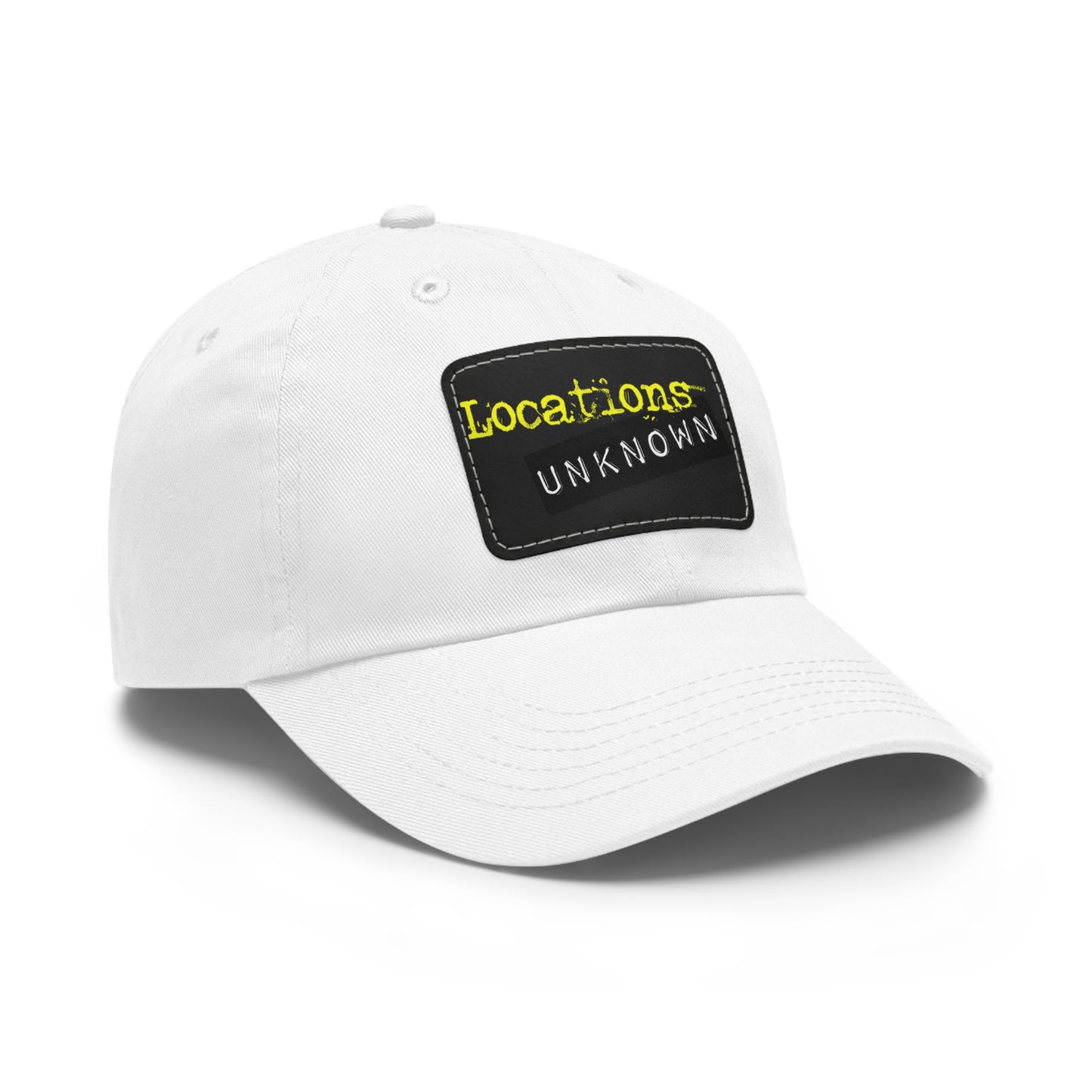 Dad Hat with Leather Rectangle Patch