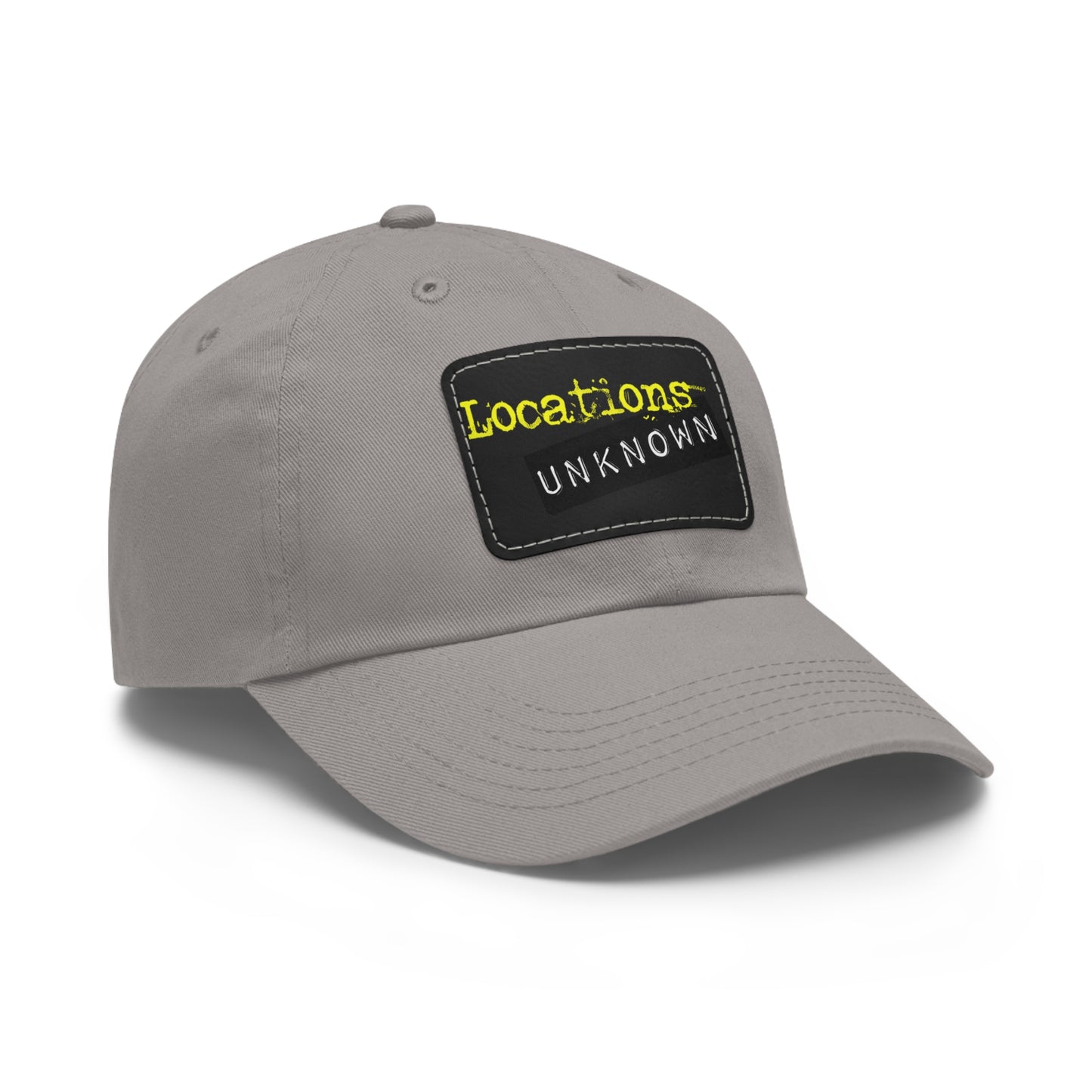 Dad Hat with Leather Rectangle Patch
