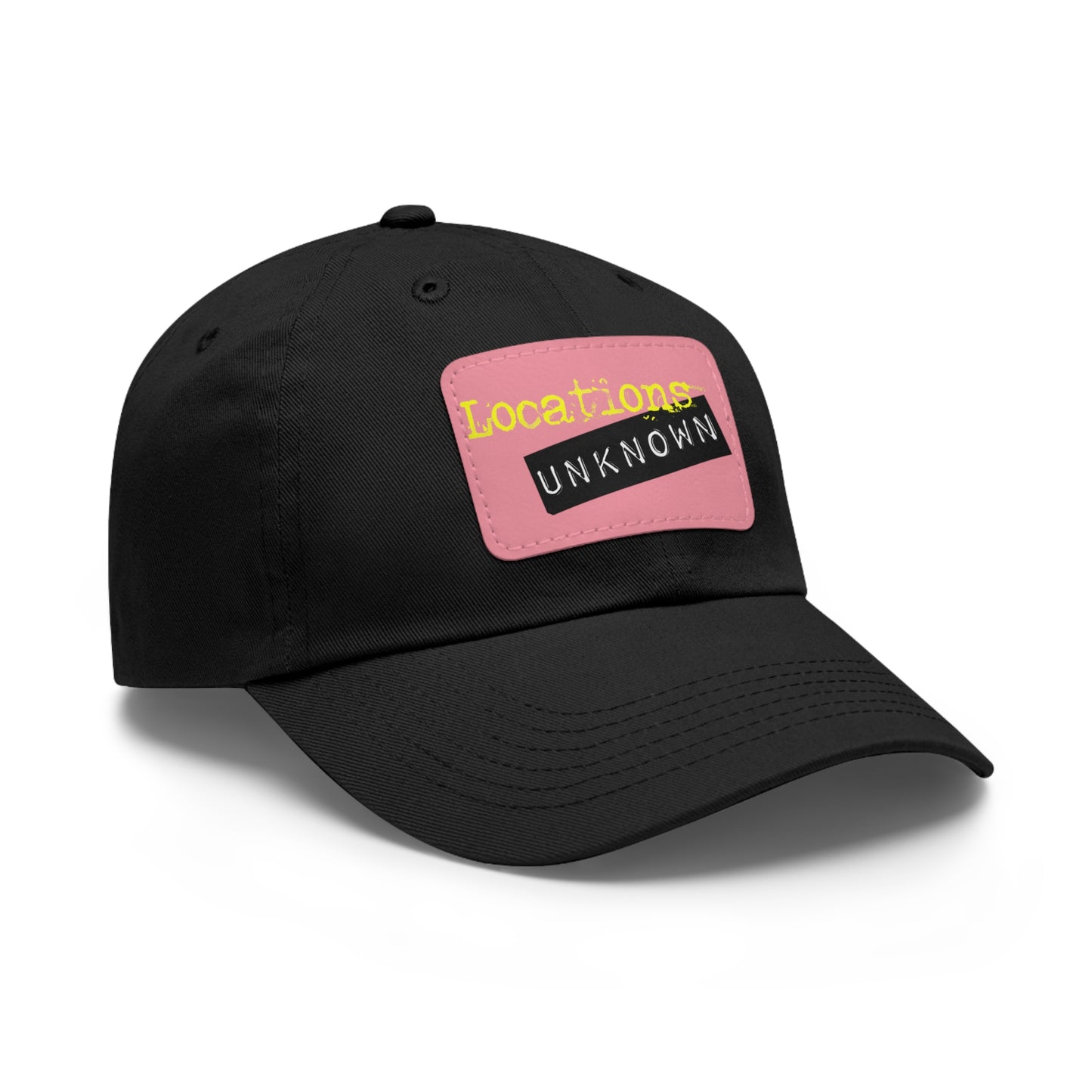 Dad Hat with Leather Rectangle Patch