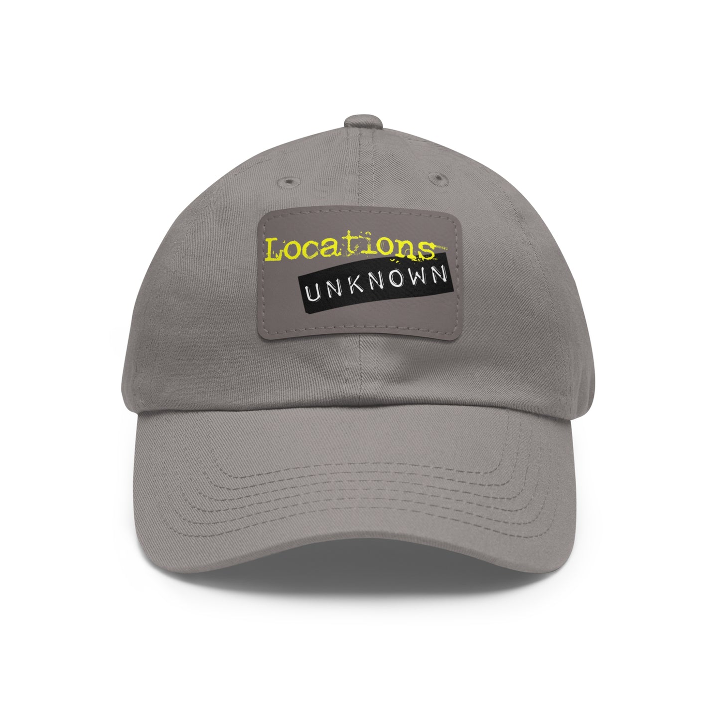 Dad Hat with Leather Rectangle Patch