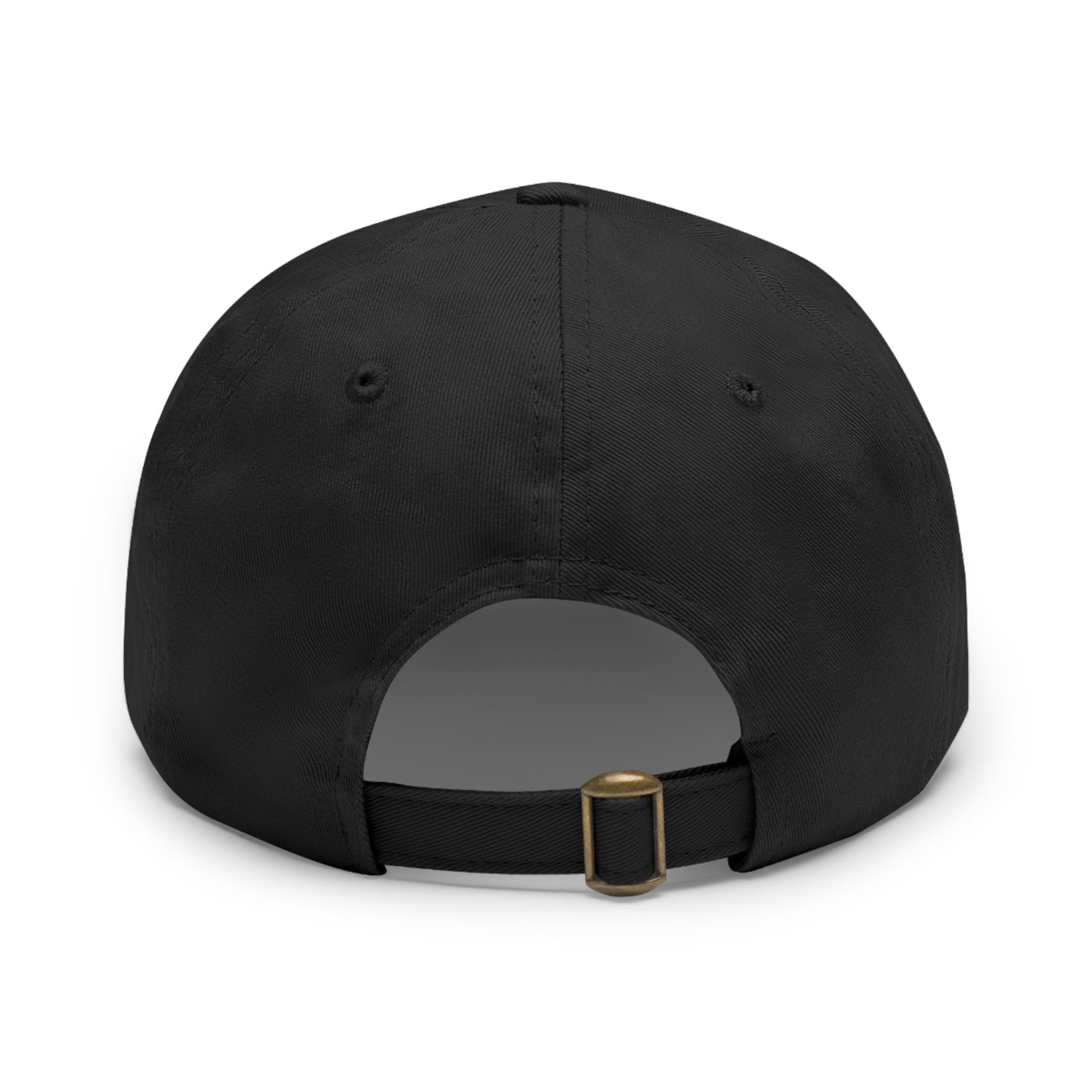Dad Hat with Leather Rectangle Patch