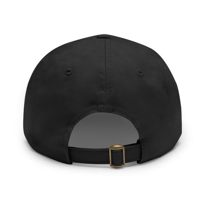 Dad Hat with Leather Rectangle Patch