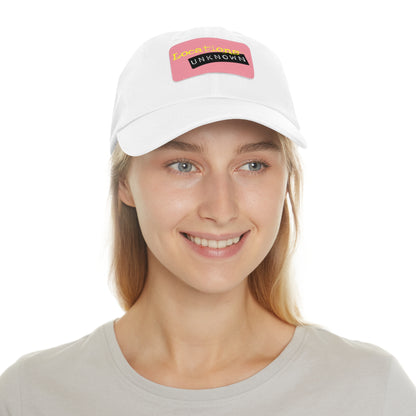 Dad Hat with Leather Rectangle Patch