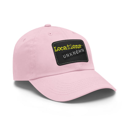 Dad Hat with Leather Rectangle Patch