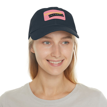 Dad Hat with Leather Rectangle Patch